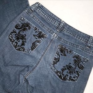 Lee Jeans Slender Secret Bootcut Sz 25 embellished